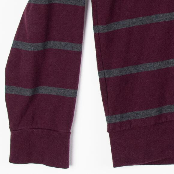 Polo Ralph Lauren 1/4 Zip Sweater Men's Medium Double Knit Jersey Maroon Gray - Picture 4 of 10